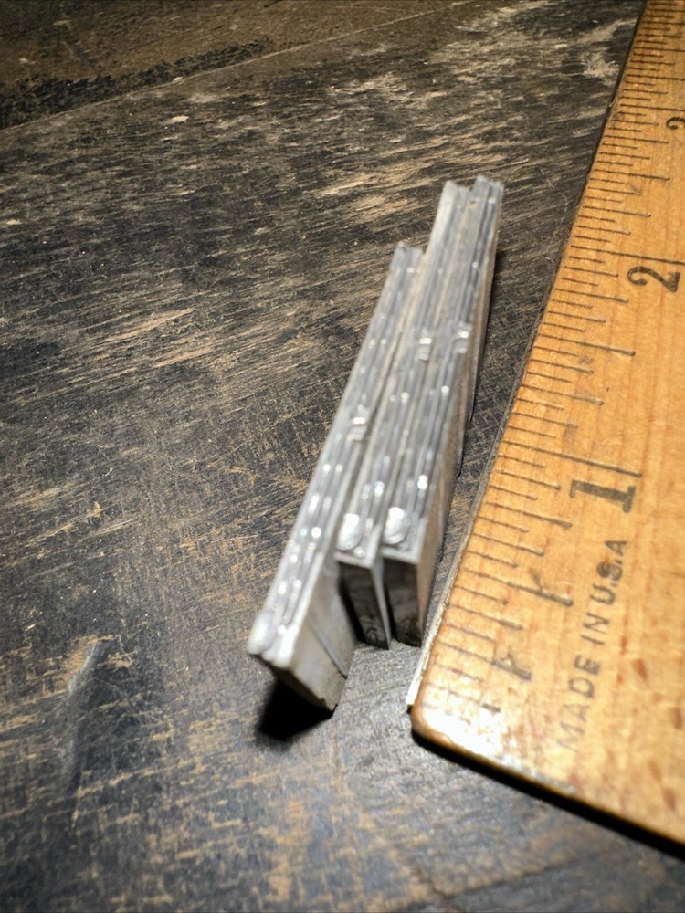 Printing Blocks “ 3 Decorative Ornamental Borders “ Thin Lead Blocks