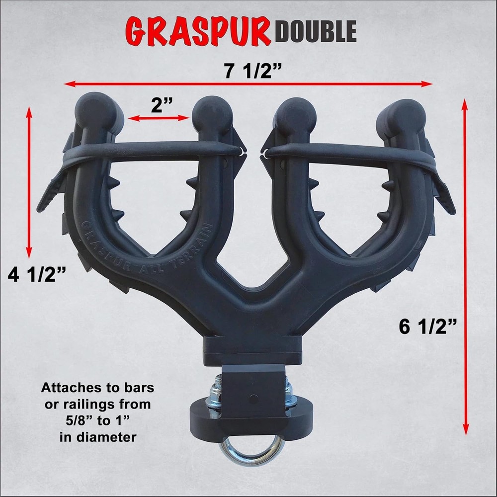 Graspur Double ATV Gun & Bow Rack - Durable, Secure Gear Transport Solution