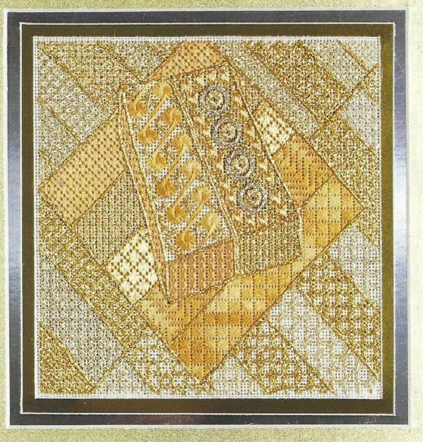 GLITZ & GLAMOUR GOLD--Yellows & Golds Threaded Design--Counted Canvas Pattern