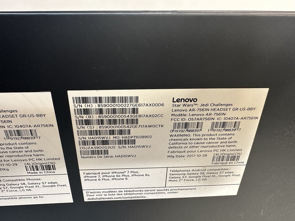 Lenovo Star Wars Jedi Challenges AR Headset w/ Lightsaber Controller Virtual