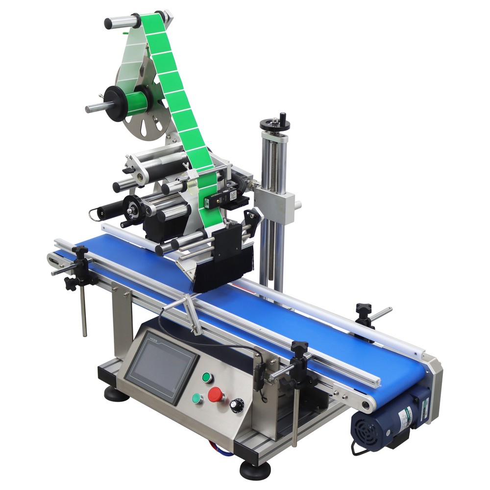 Automatic Flat Labeling Machine Desktop Conveyor Table Plane Label Machine 110V