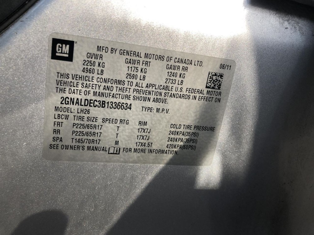 Sun Visor Left Driver Fits 10-17 EQUINOX 956022
