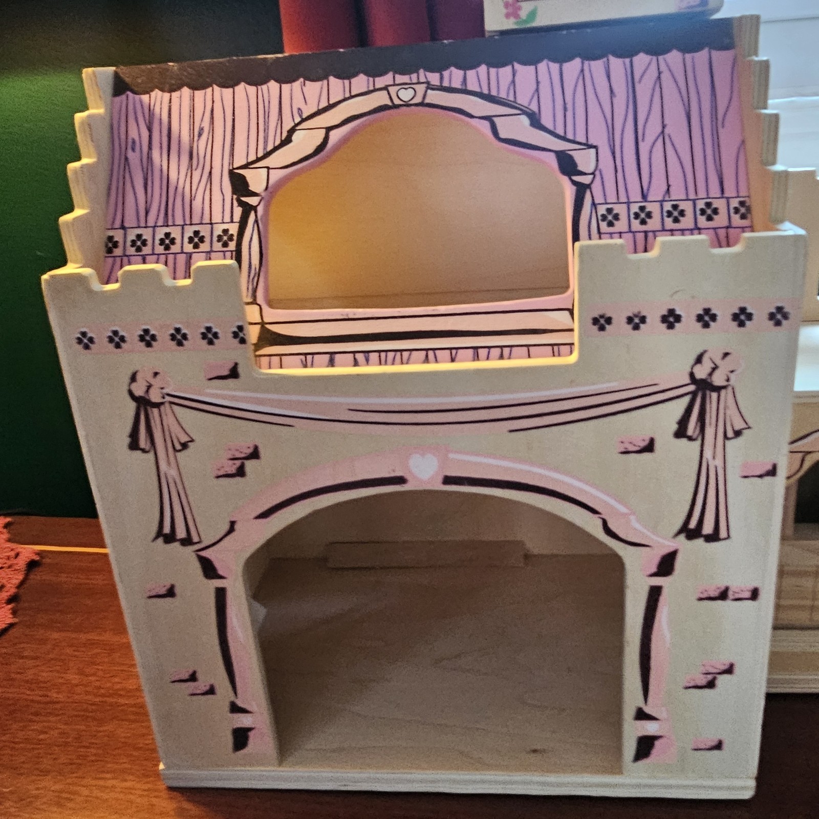 Melissa and Doug Wooden Folding Princess Castle and UNOPENED furniture and dolls