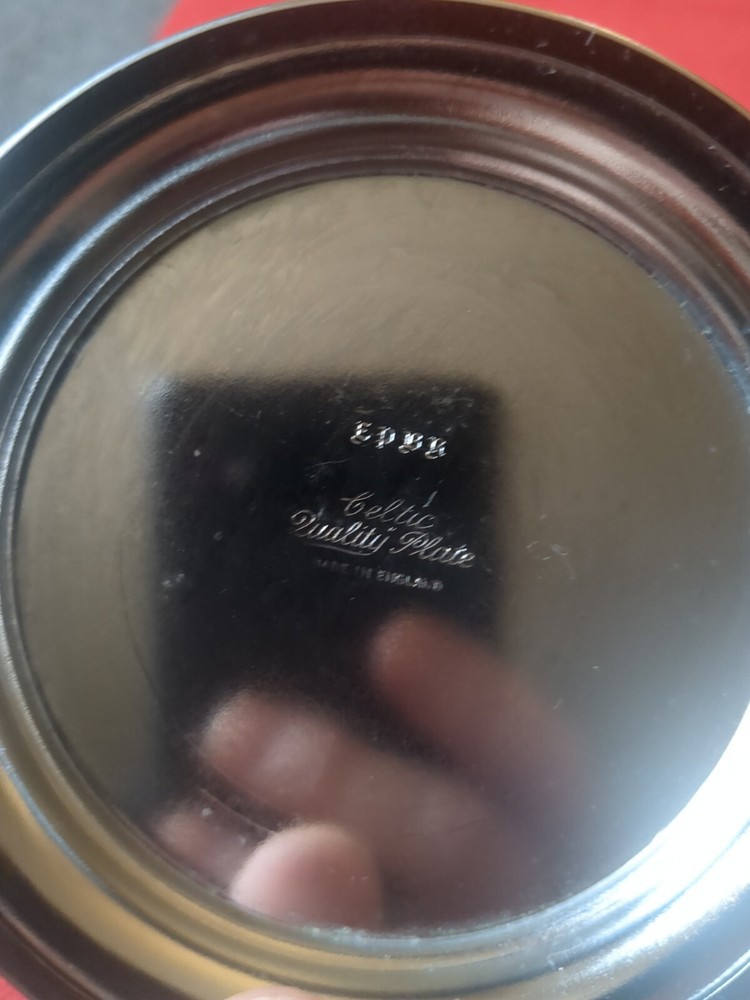 Vintage England Celtic Quality Silver Plate Pierced Condiment Jar with Insert