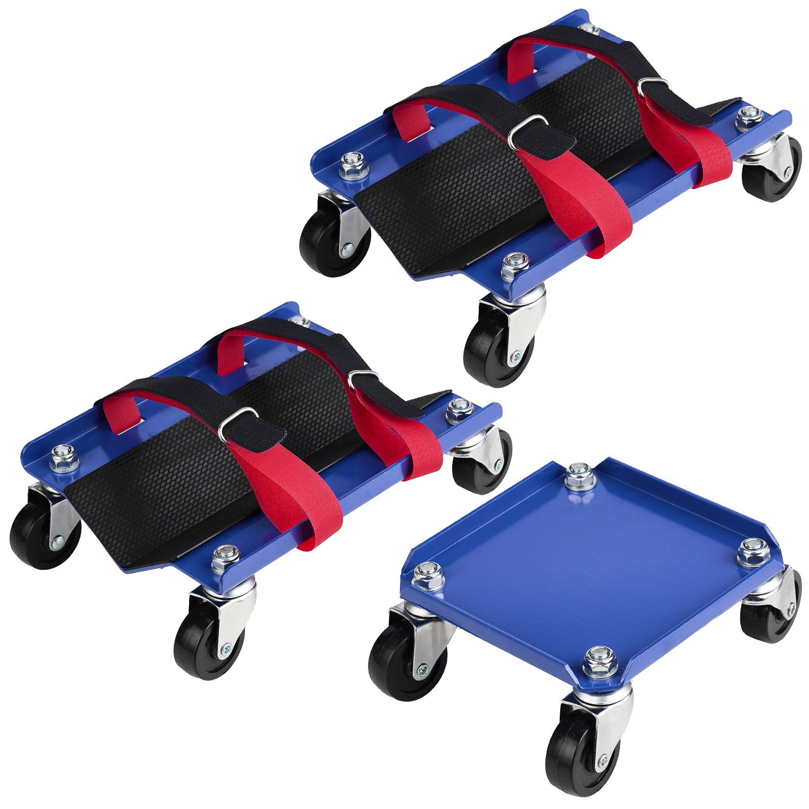 3PCS Snowmobile Dolly System Set 1500 Lbs +12 Wheels Blue