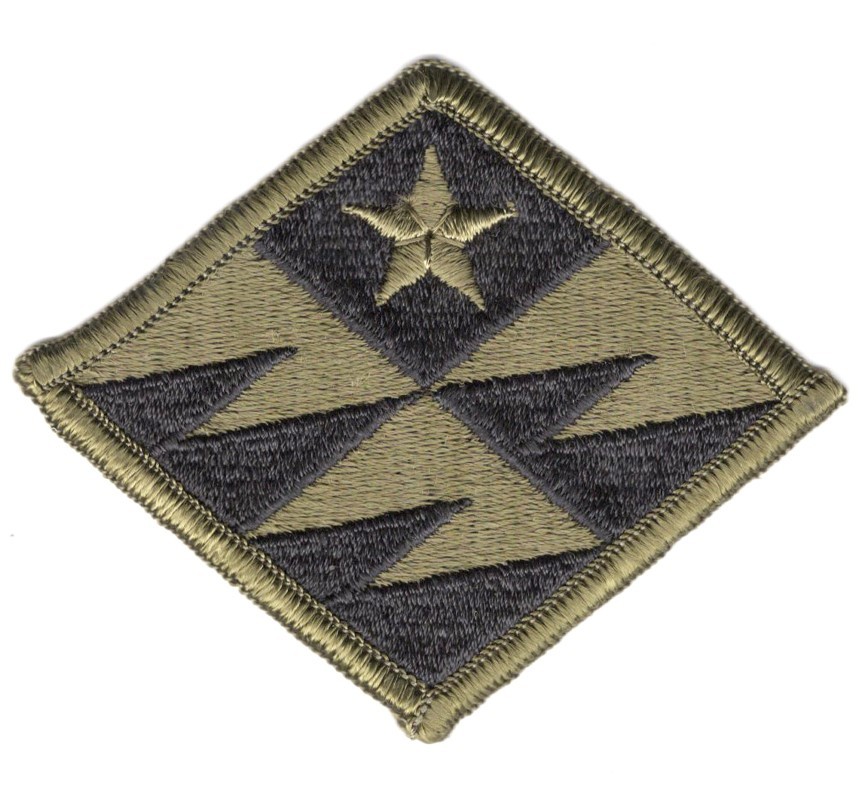 Army Patch:  261st Signal Command - subdued, merrowed edge