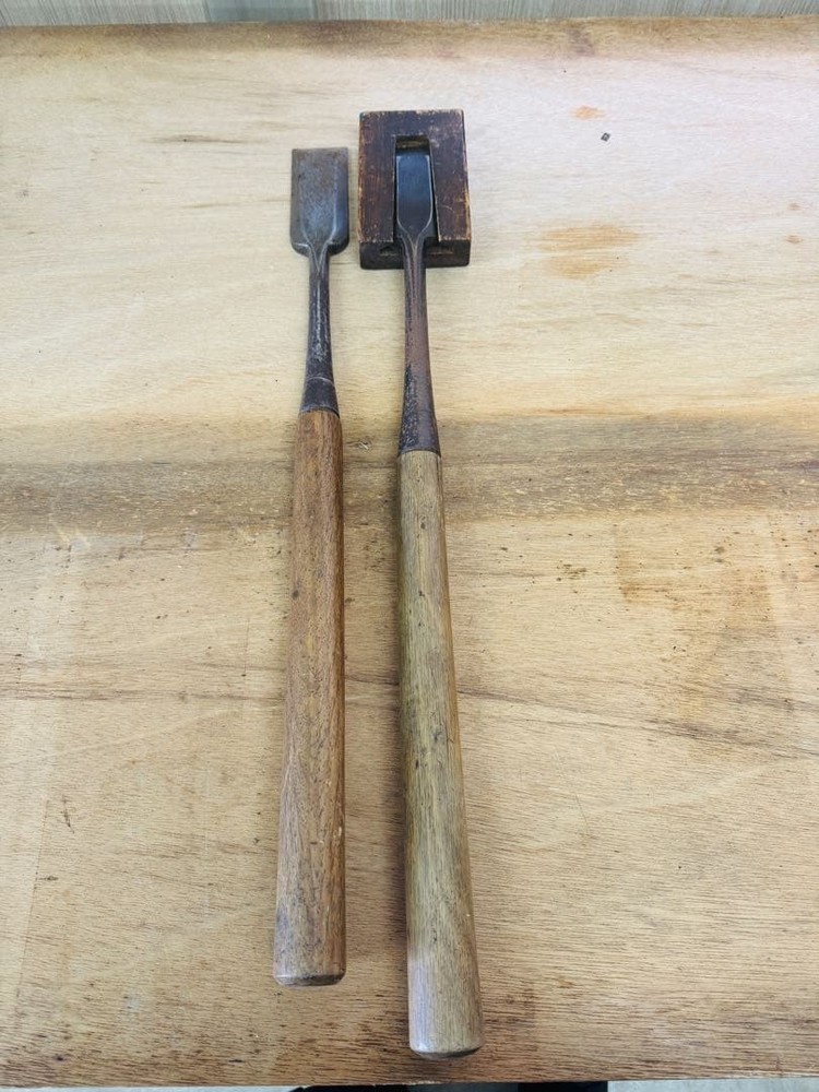 Ryoma Ouchi Compact Mortise Chisel Set 2pc Vintage Hand Tool Retro