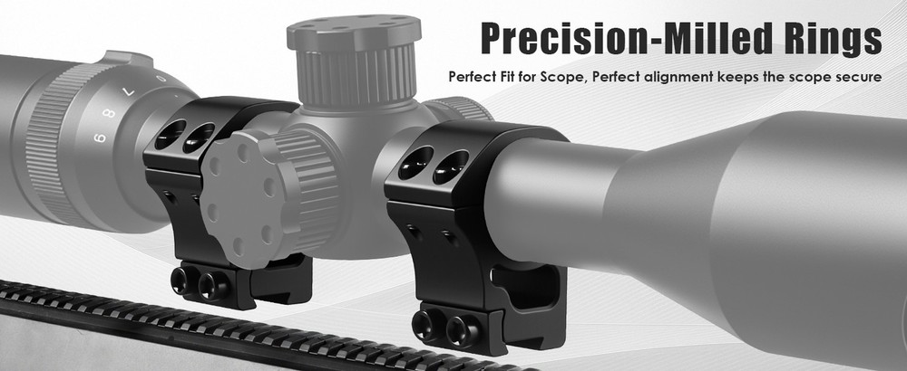 2Pieces 30mm Diameter See-through Scope Rings Includes Four additilonal screws