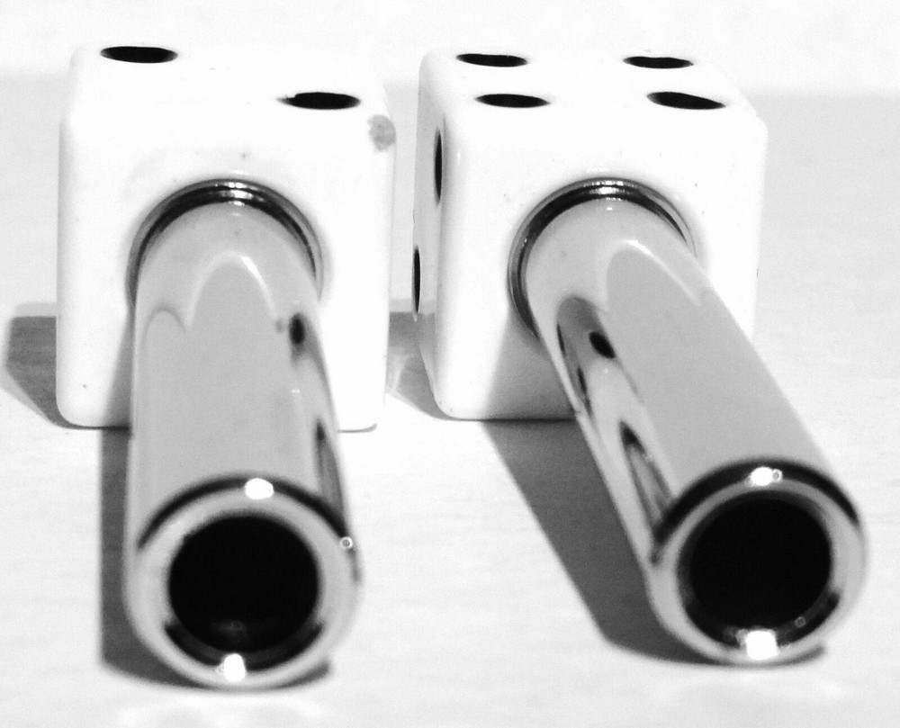 door lock knobs(2) white dice screw on for older Peterbilt Kenworth Freightliner