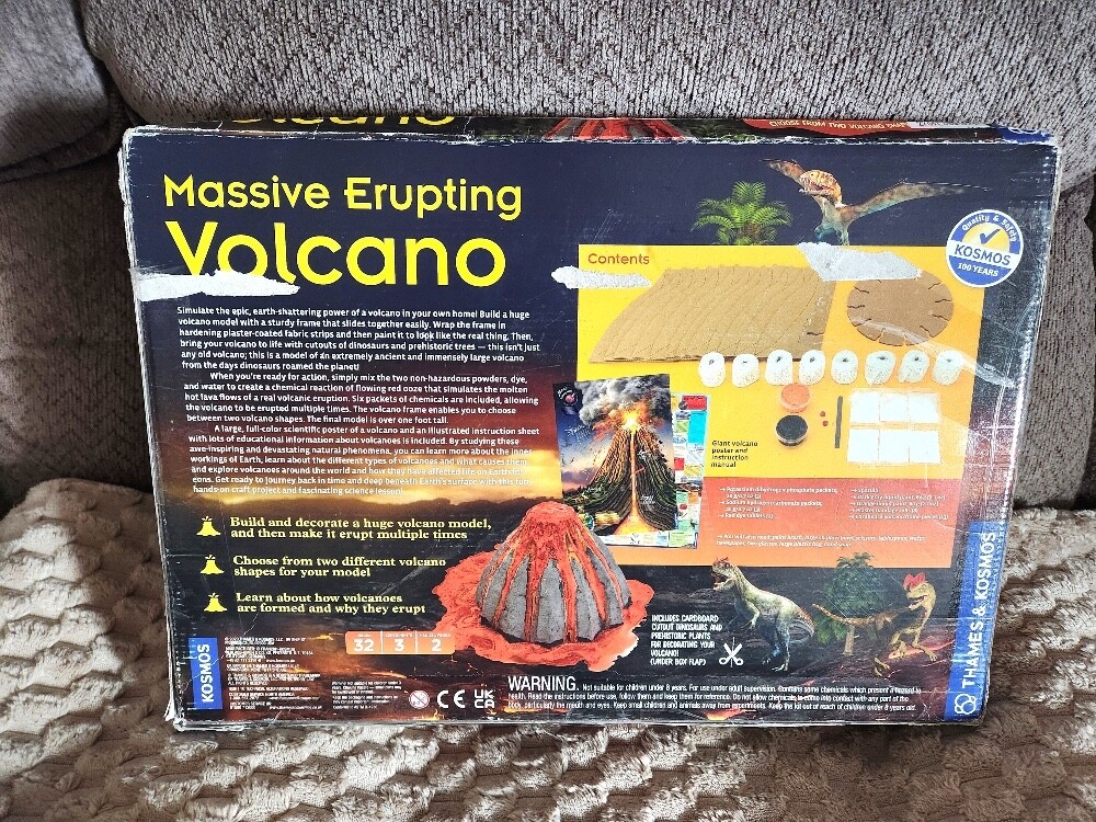 NEW Open Box~Massive Erupting Volcano~Model Building Kit~STEM~Science Experiment