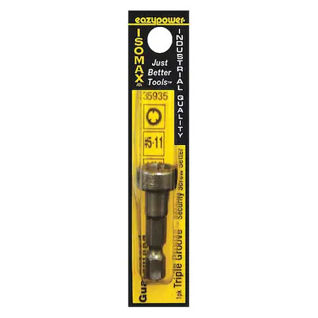 Triple Groove Security Bit, Sae, 1/4",  35935