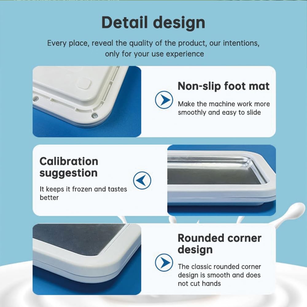 Rolled Ice Cream Tray, Maker for Kids, DIY Homemade smoll, White