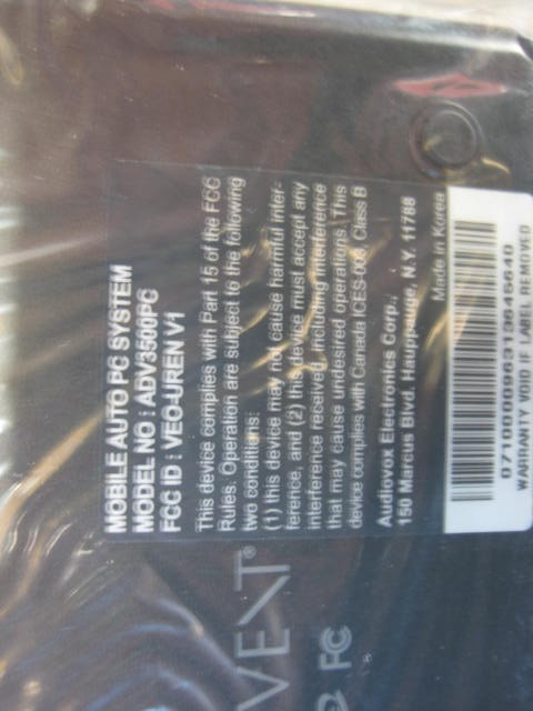 ADVENT ADV3500PC 7" WINDOWS PC NAVIGATION $1800 MSRP