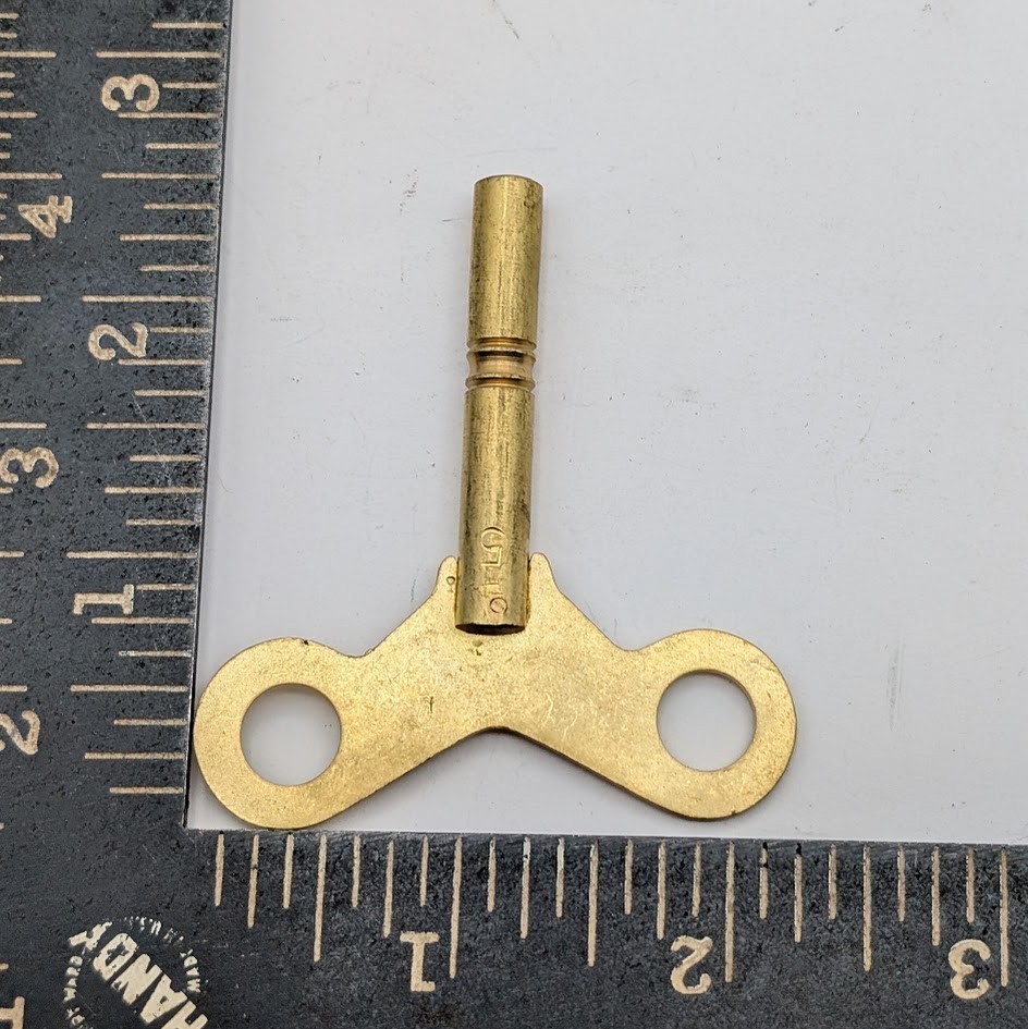 Brass Clock Key Size 5 3.5mm for Mainspring Winding Winder Clockmaker Tool