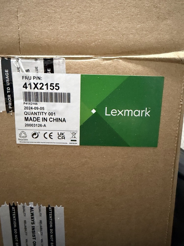 Lexmark 41X2155 OEM Fuser Assembly – 115V – Return Program – AS-IS / Untested