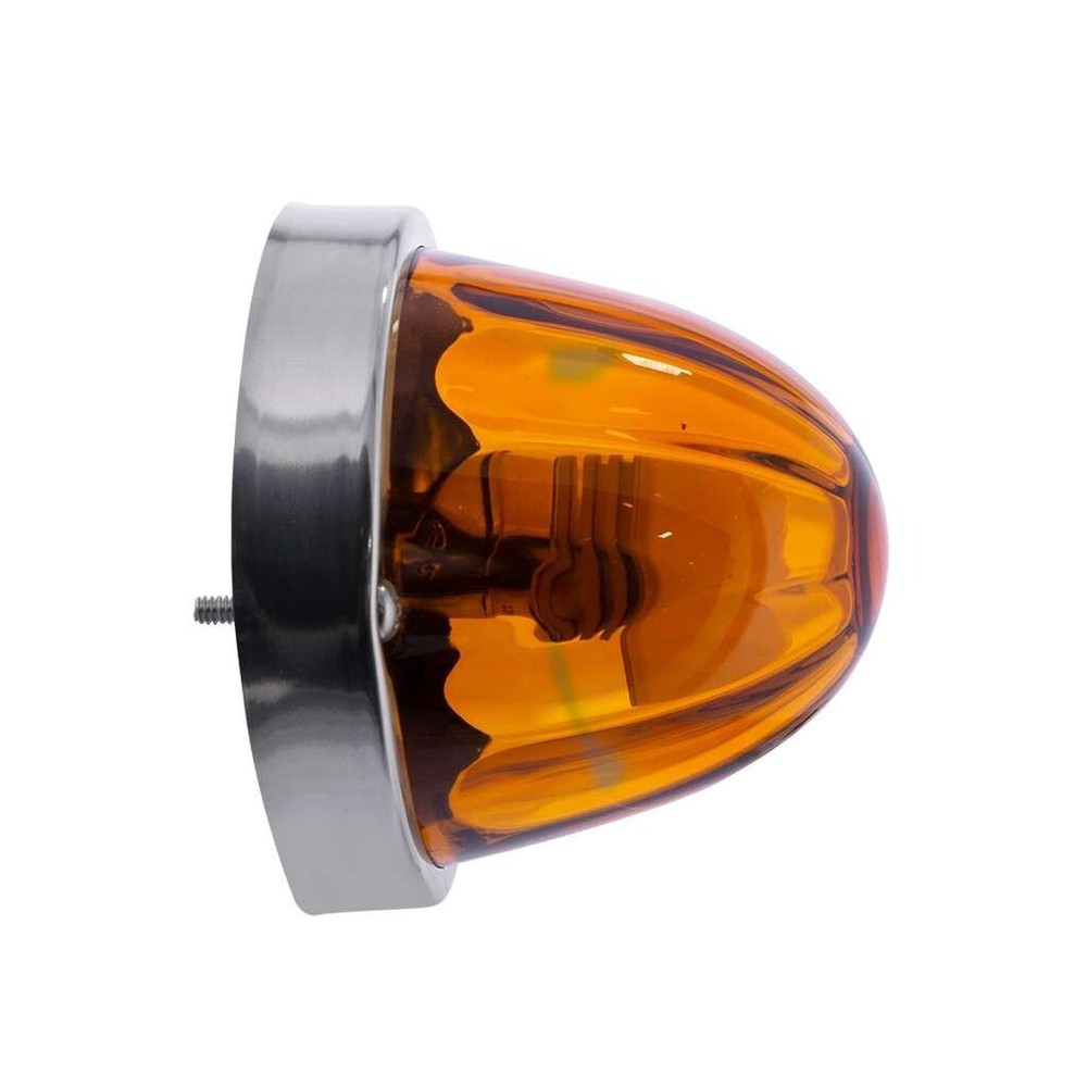 Dual Function LED Glass Watermelon Flush Mount Kit - Amber
