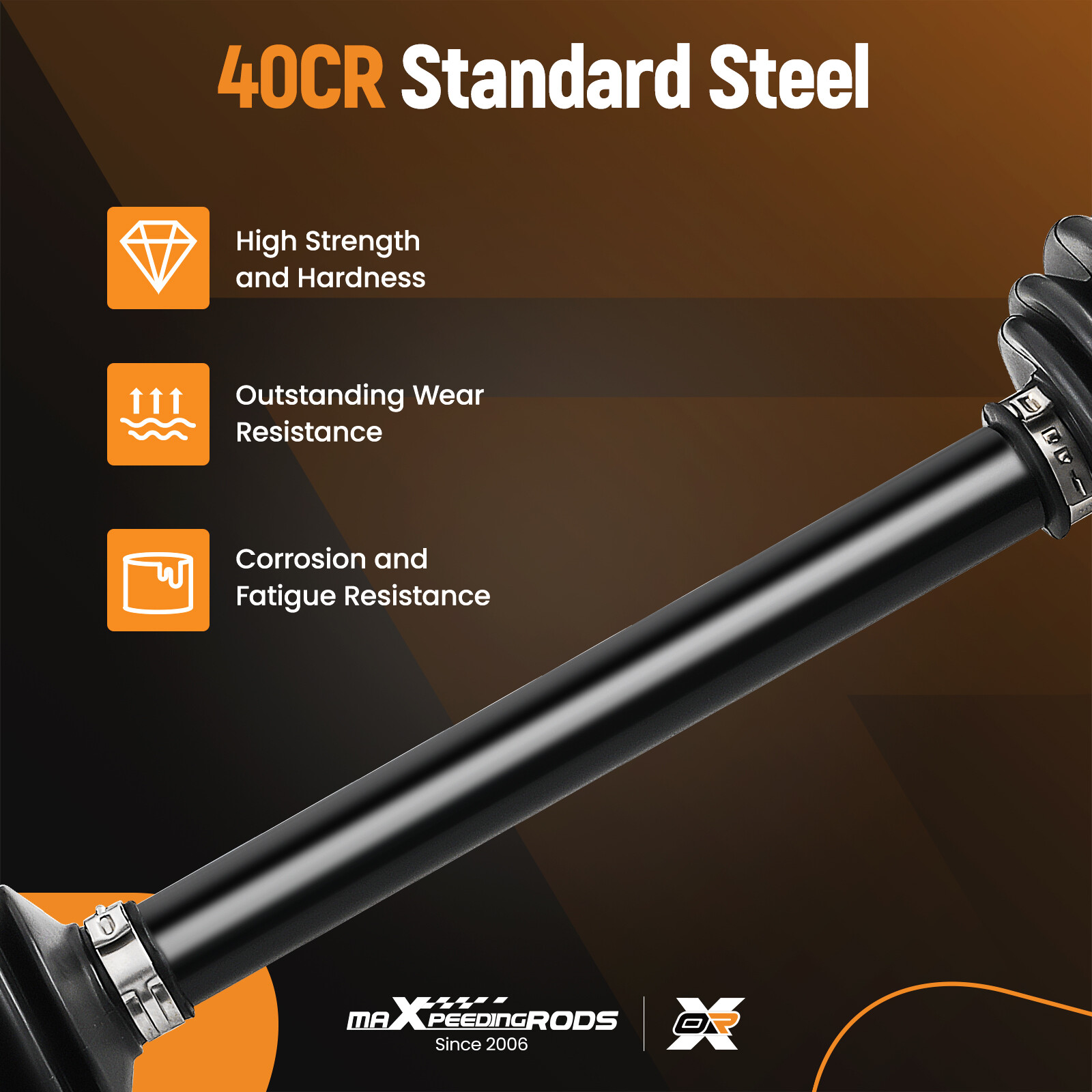 Front Right + Left CV Joint Axle for Polaris Ranger XP 900 2013-2019