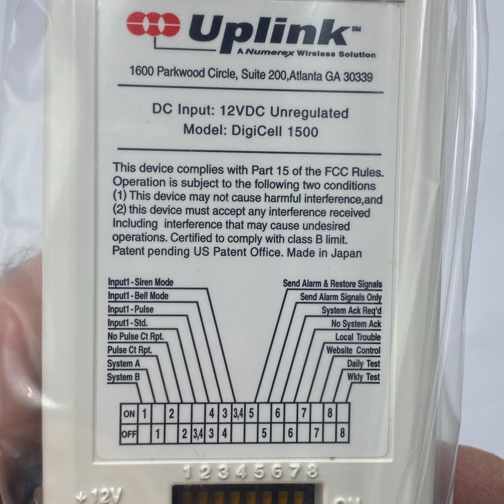 UPLINK Digicell 1500 Cellular Dial Alarm Security 888-9-UPLINK ⭐