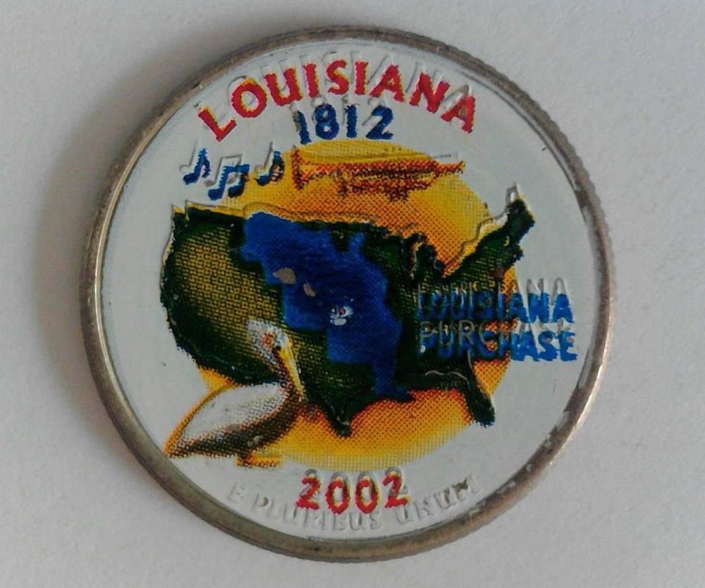 Louisiana 2002 Colorized State Quarter