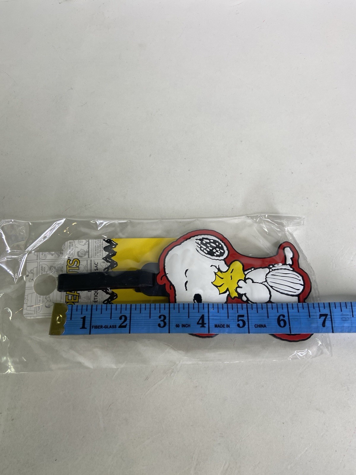 Peanuts Snoopy Woodstock Luggage Tag Rubber Travel ID Tag NEW