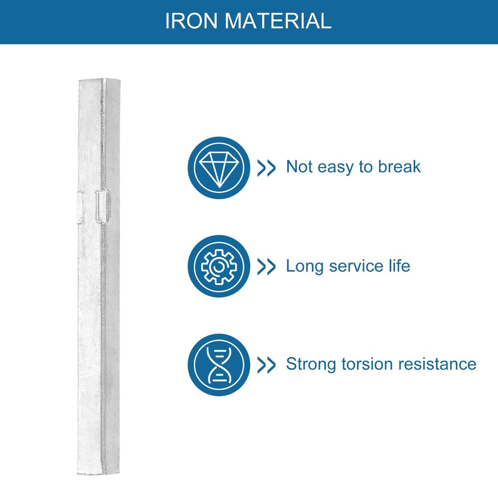 1pcs Door Spindle Bar, 90mm Door Knob Spindle for Door Knobs, Silver, Solid Iron