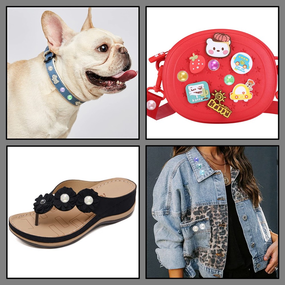 260 Sets Mixed Sizes Leather Rivets Mixed AB Colors Rivets Studs Rivets for C...