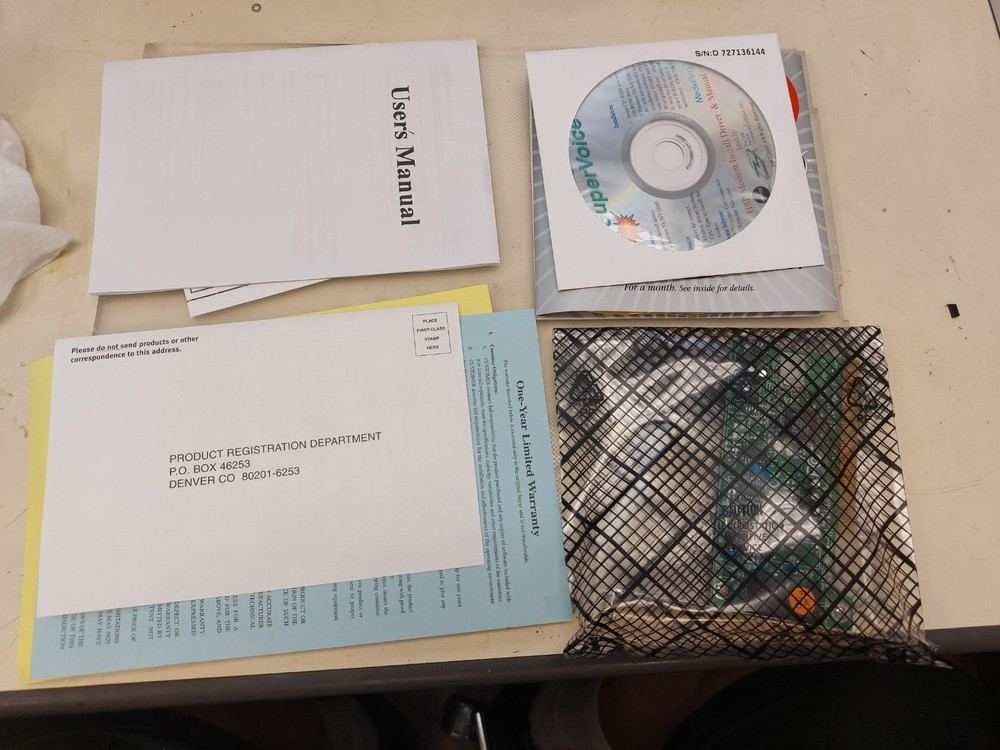 56K MACH 2 INTERNAL DATA/FAX MODEM PCI VERSION FOR WINDOWS 95, 98