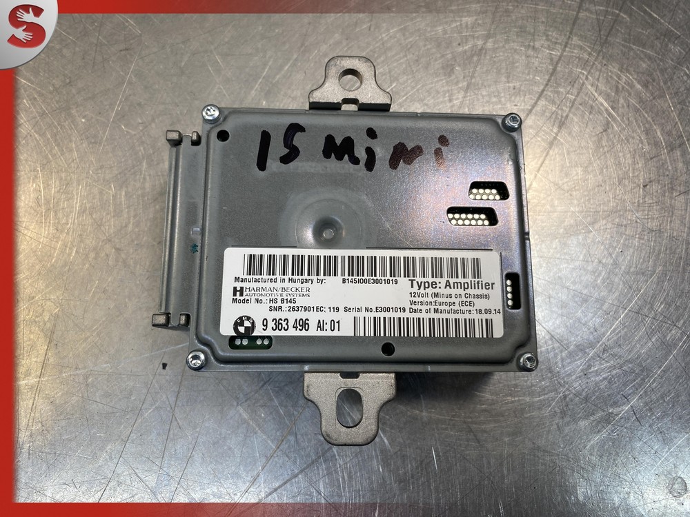 2014 - 2016 MINI Cooper F56 Control Unit Harman Becker System Amplifier 9363496