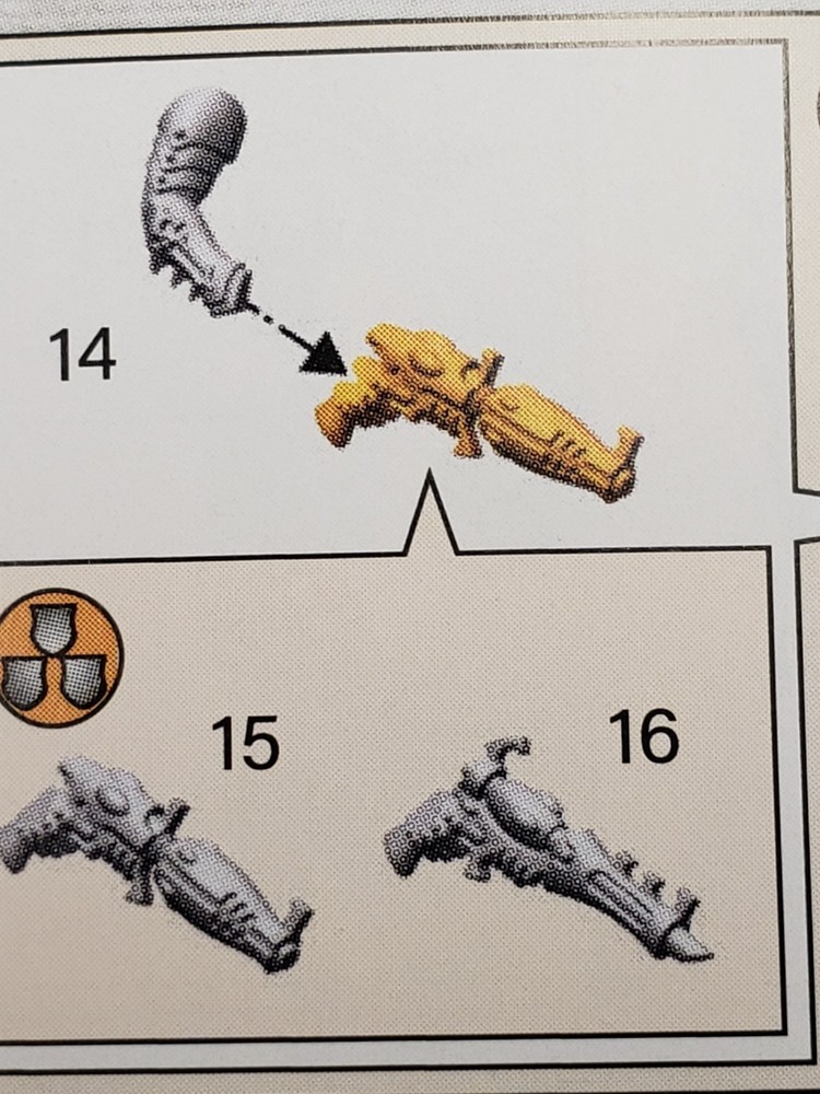 Warhammer 40k Drukhari Bits Archon Commander Blast & Splinter Pistol Set #14