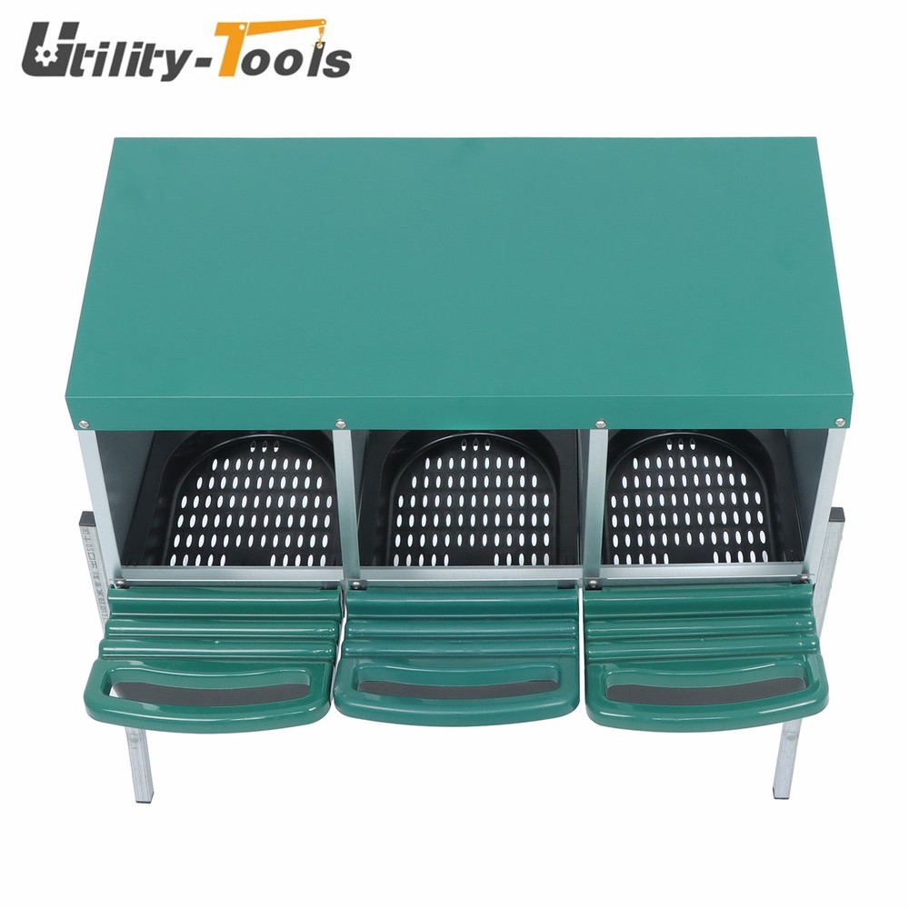 Durable Materials Chicken Nesting Box With Metal Legs 3 Holes Nesting Box