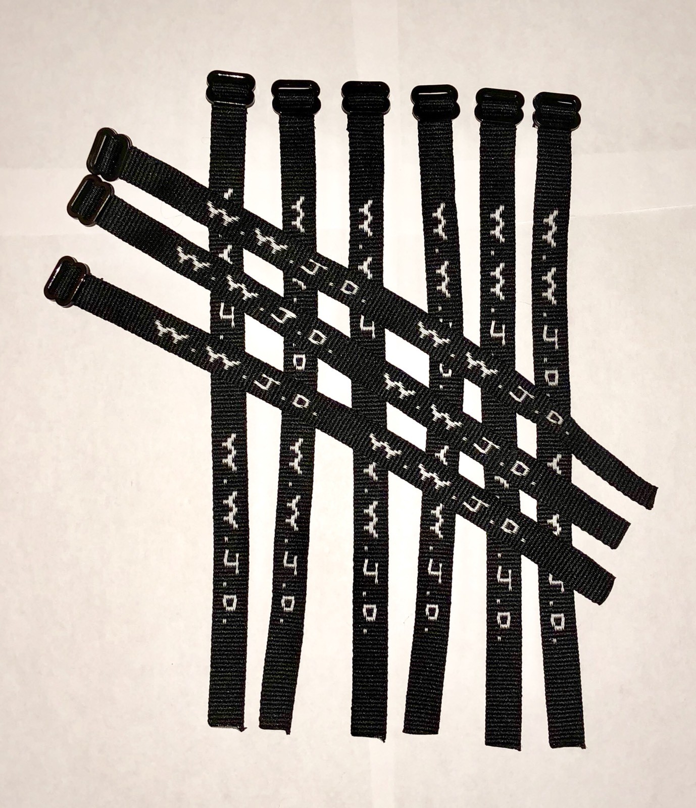 2 BLACK - WWJD Wristbands *NEW* W.W.J.D. Embroidered Bracelets Jesus