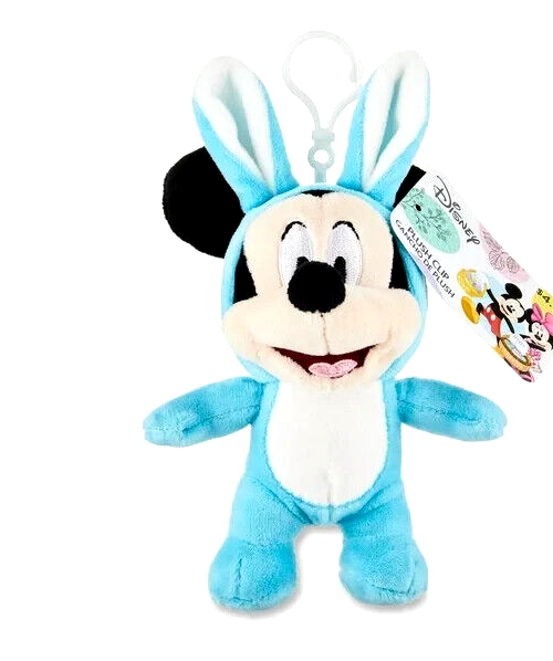 Ruz **EASTER BUNNY MICKEY MOUSE" MINI PLUSH CLIP* NWT EASTER
