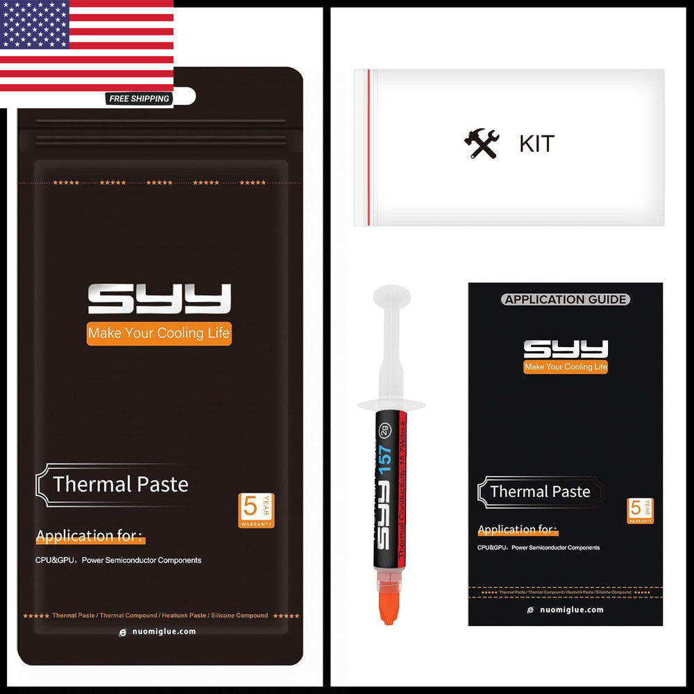 Thermal Paste with Tool Kit, 15 Grams CPU Paste Thermal Compound Heatsink for Ic