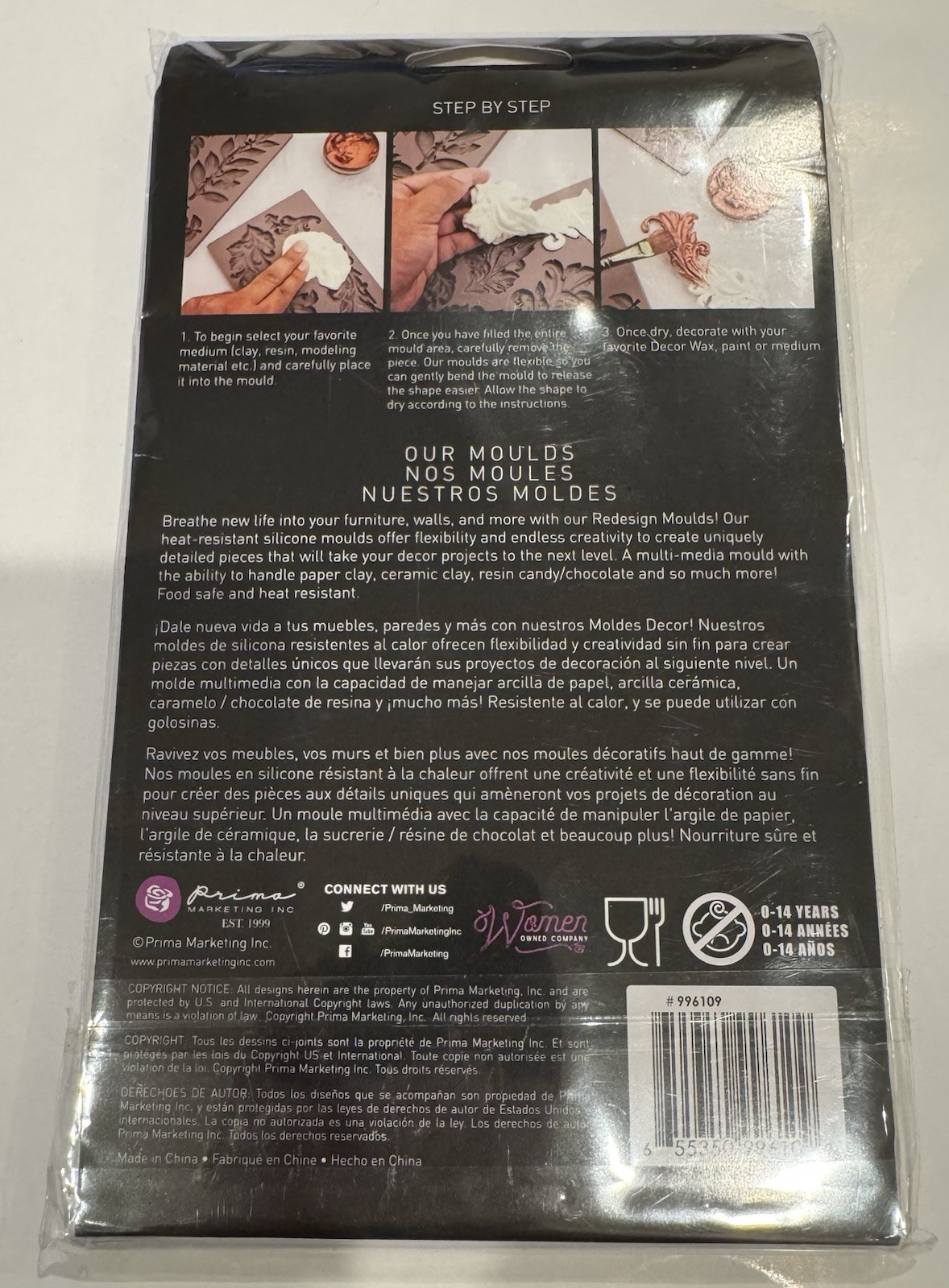 HARDWARE ART DECOR Mold Moulds Paper Crafting Food Safe PRIMA 996109 NEW