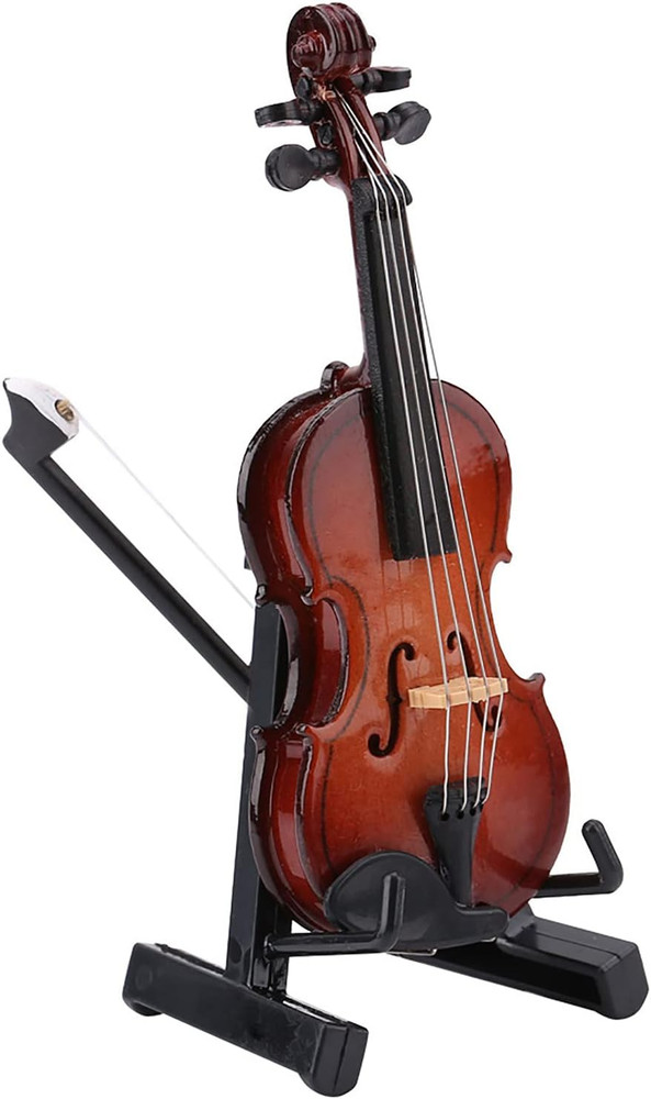 - Four Seasons Tiny Violin for Complainers, Miniature Model with Stand Case, Dol