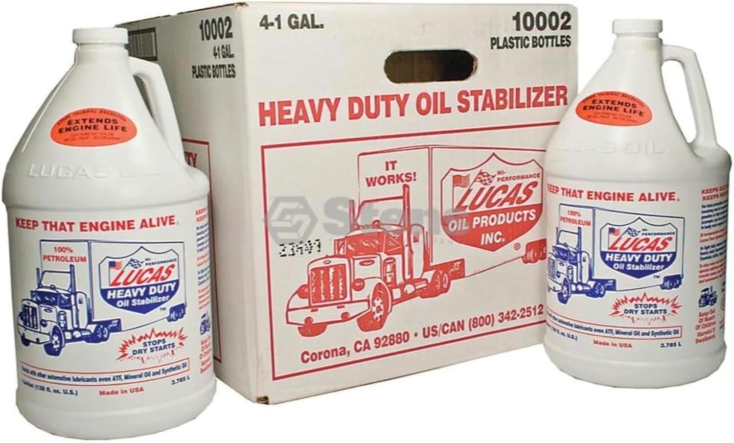 LUCAS OIL 10002 HIGH PERFORMANCE HEAVY DUTY OIL STABILIZER 1 GALLON - 4 PACK