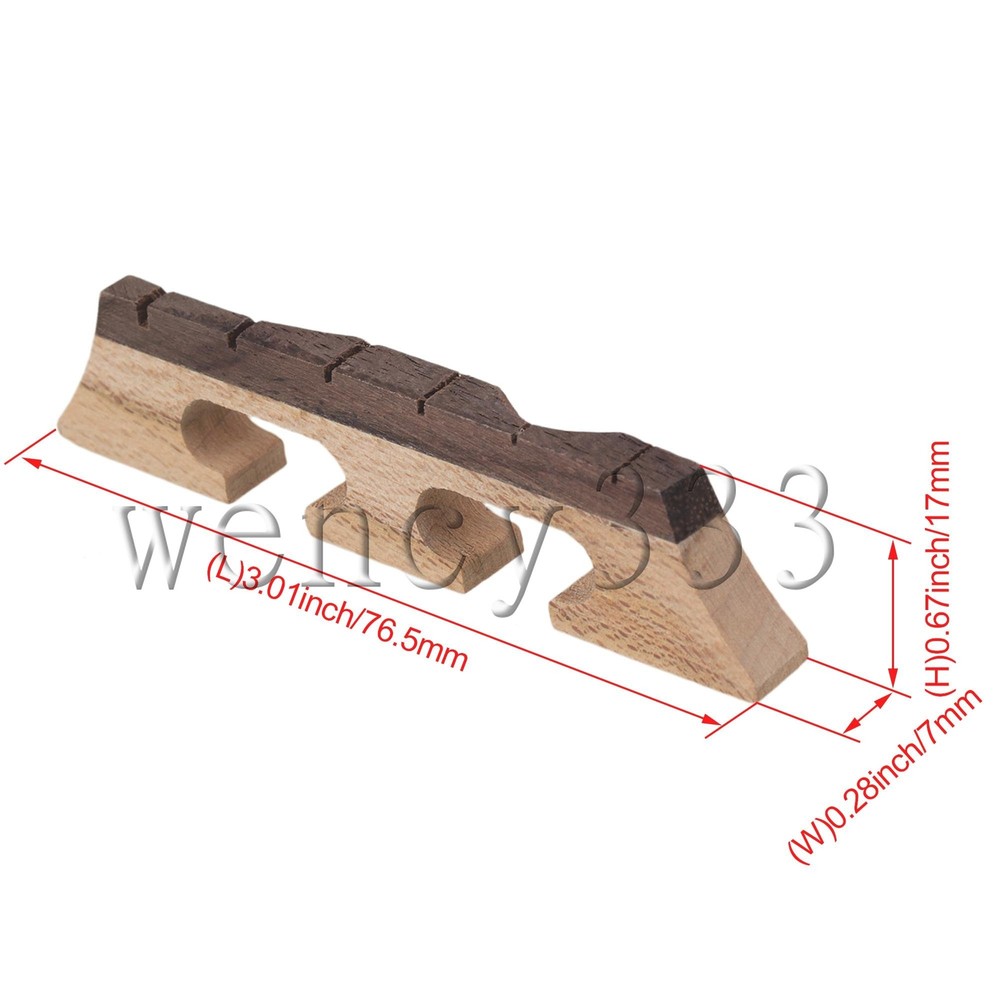 Three Legged Maple Ebony 6 String Ukulele Guitar Banjo Bridge String Instrument