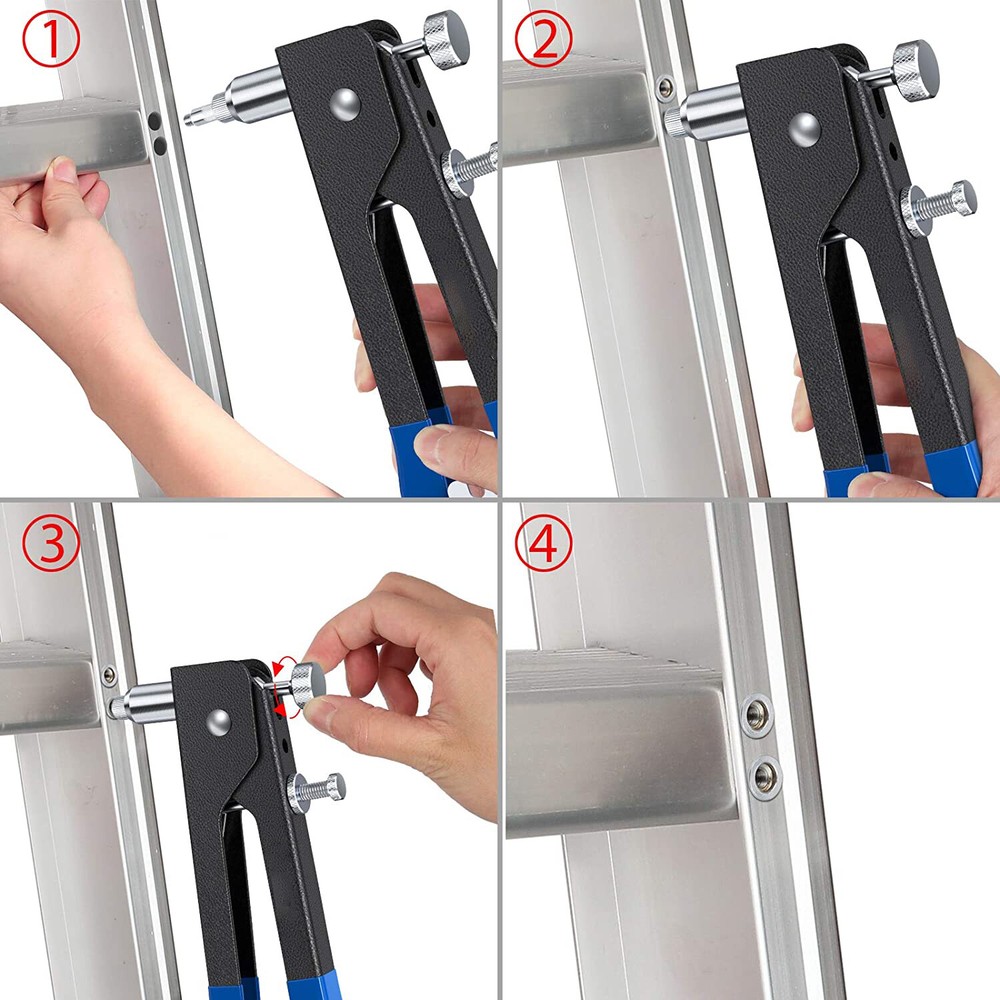 86 Pcs Threaded Nut Rivet Gun M3-M8 Insert Tool Riveter Rivnut Nutsert Riveting