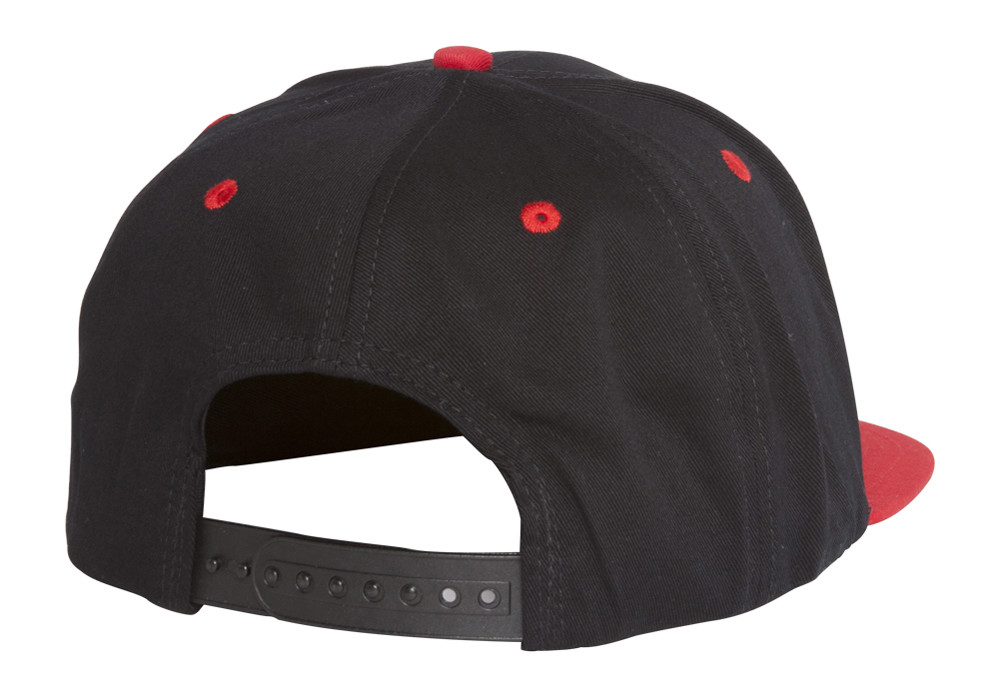 Chicago Bulls Side Logo Black/Red Snapback Adjustable Plastic Cap