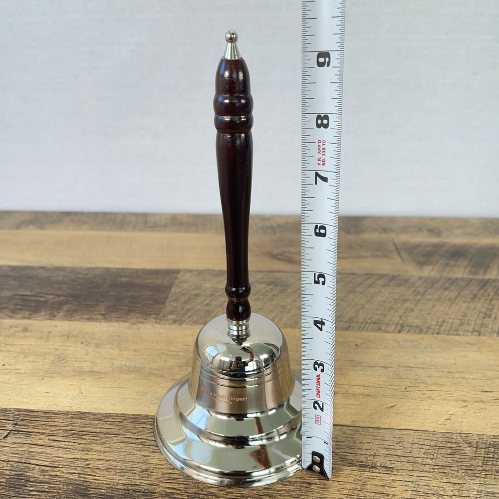 Tupperware Bell, Wooden Handle Hand Bell “That A Bell Ringer”
