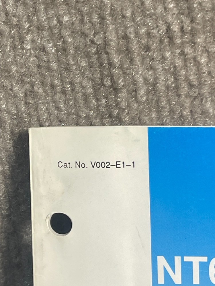 Omron NT600M Programmable Terminal Operation Manual