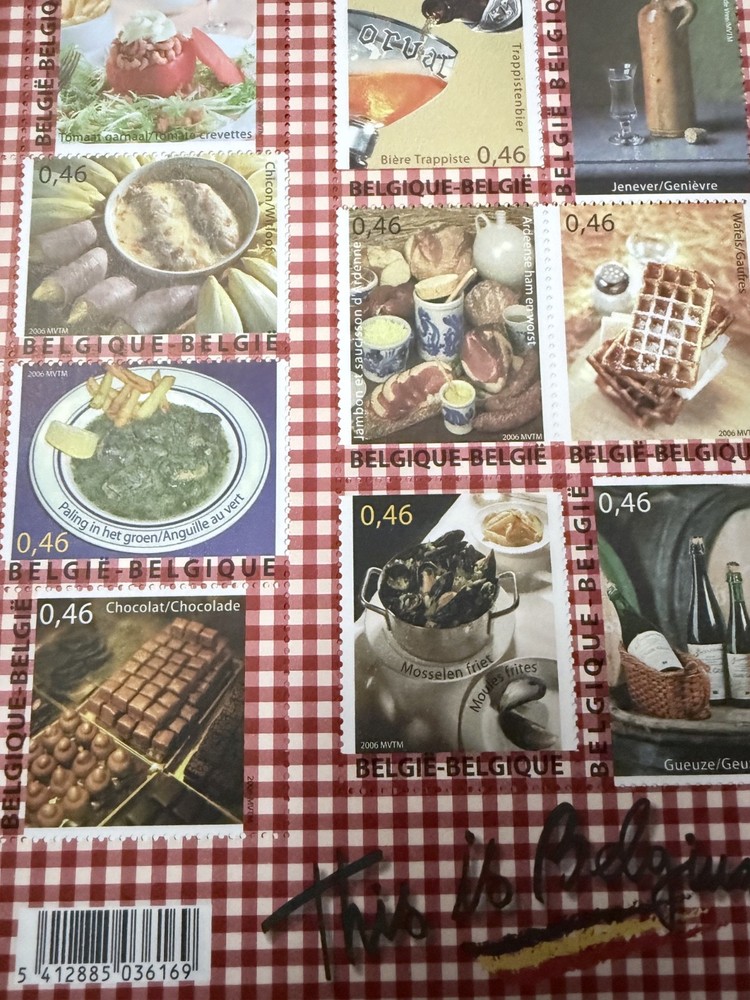 5 rare Belgiun post mini sheets