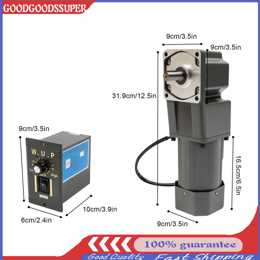 120W 30K Medium Solid Motor Speed Reduction Motor Speed Governor 90° Right Angle