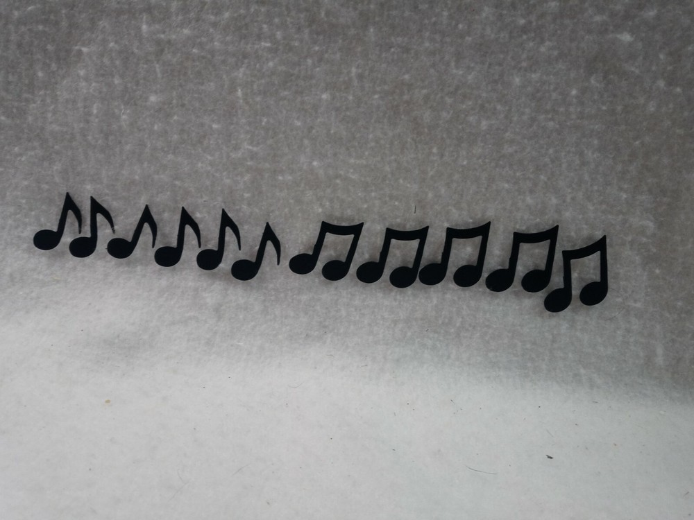 $1 Die Cuts - Musical Notes 11 Count 5 Double 6 Single Notes 1" Tall Scrapbook