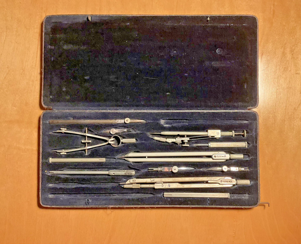 Antique EO RICHTER & CO German Drafting Set In Original Case