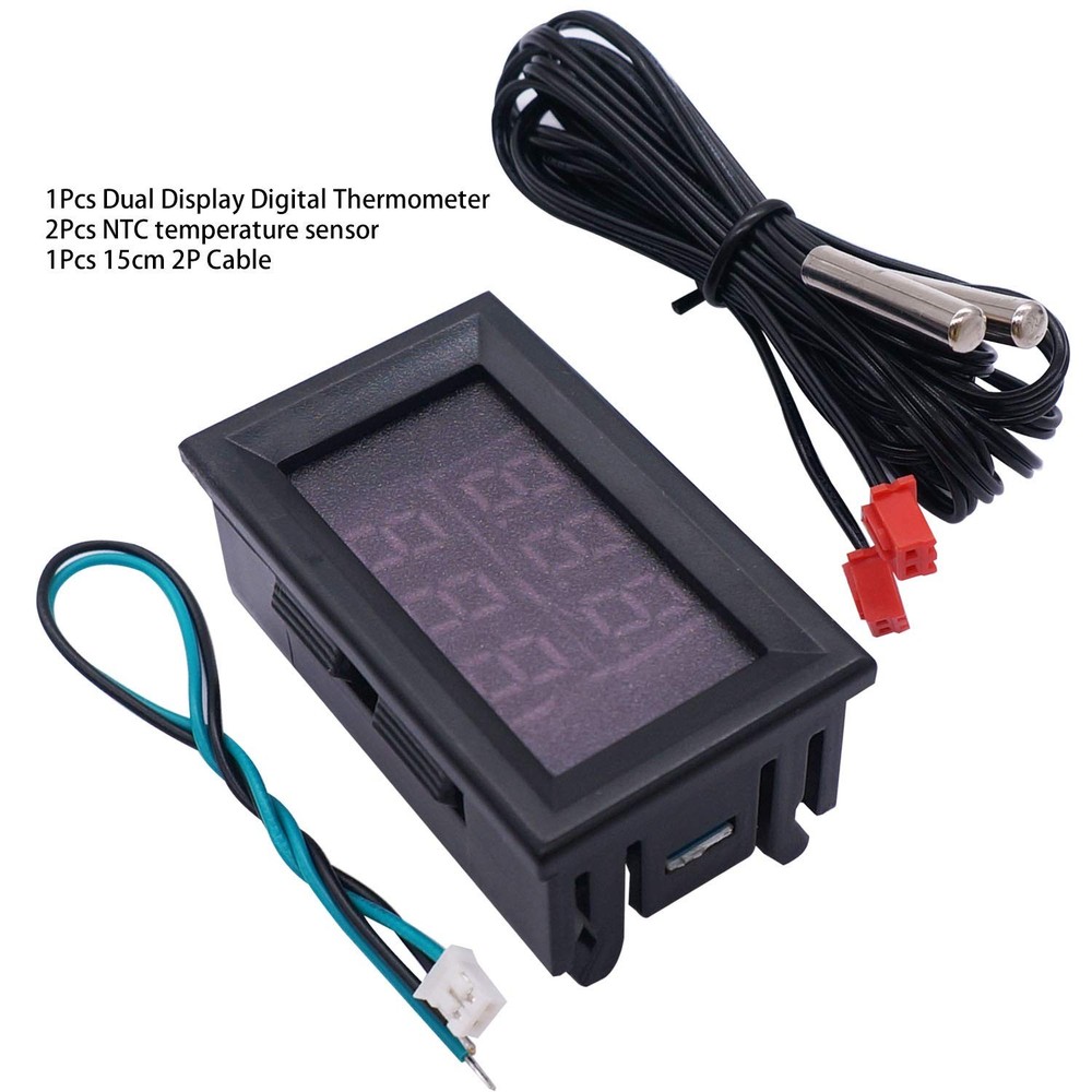 weideer Digital Thermometer Dual LED Display Fahrenheit to Centigrade Adjusta...