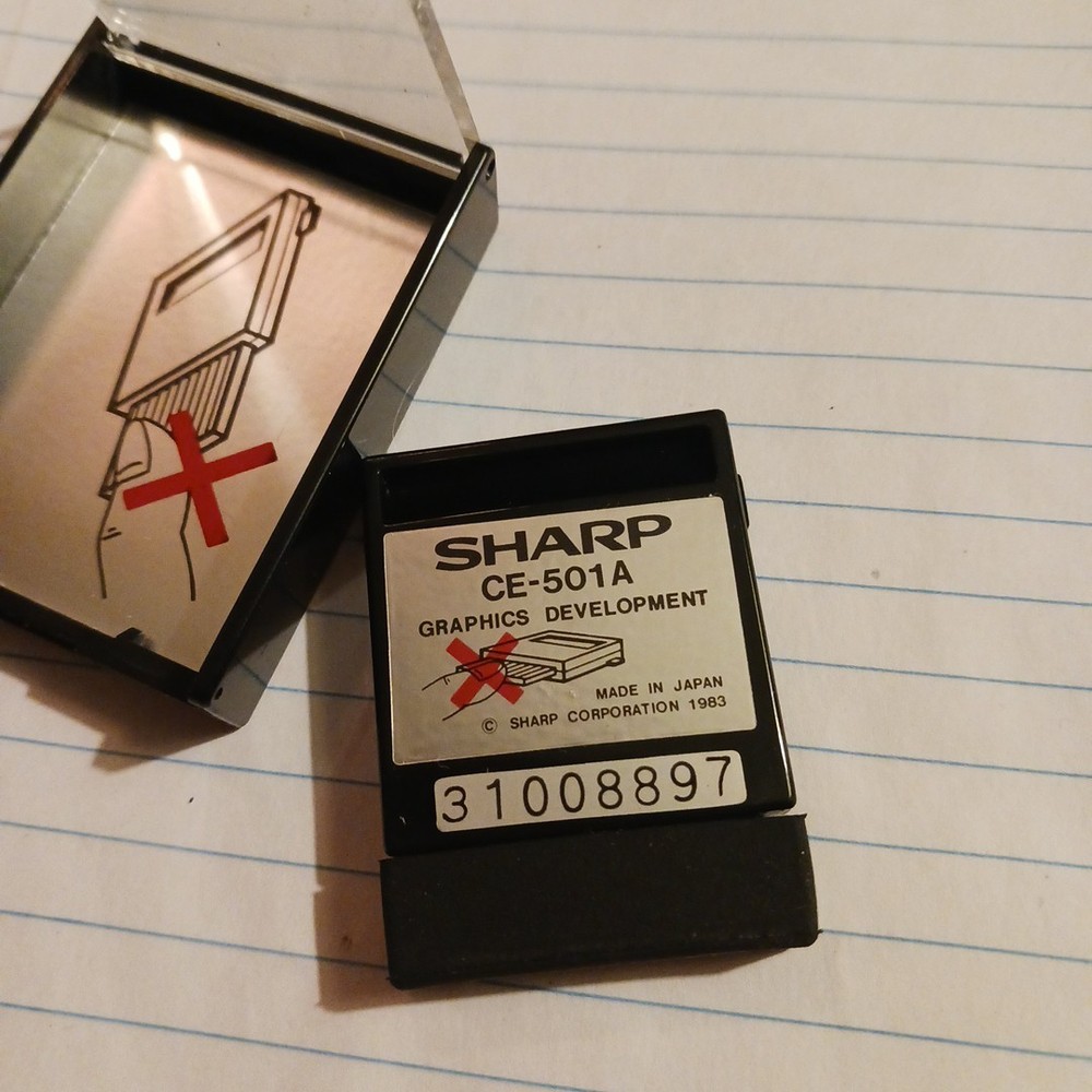 1983 Sharp Pocket Computer Vtg Data Card Graphics Development CE-501A 31008897
