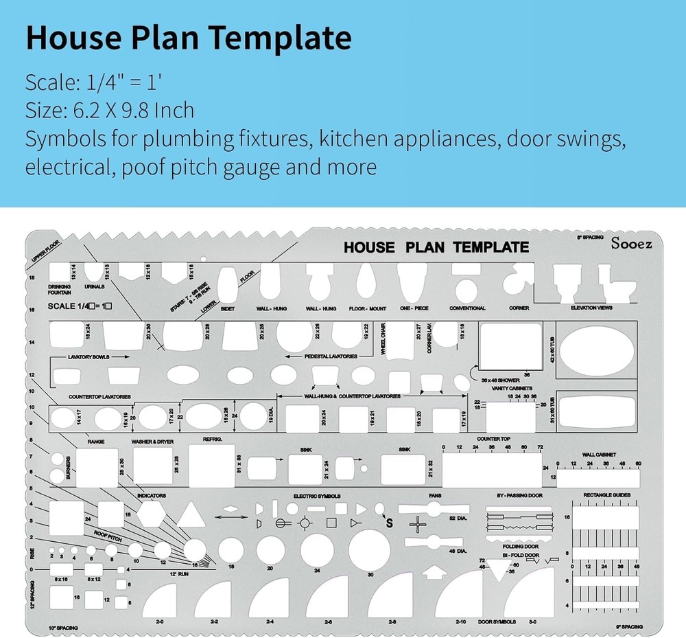 Sooez Architectural Templates, House Plan Template, Interior Design Yellow