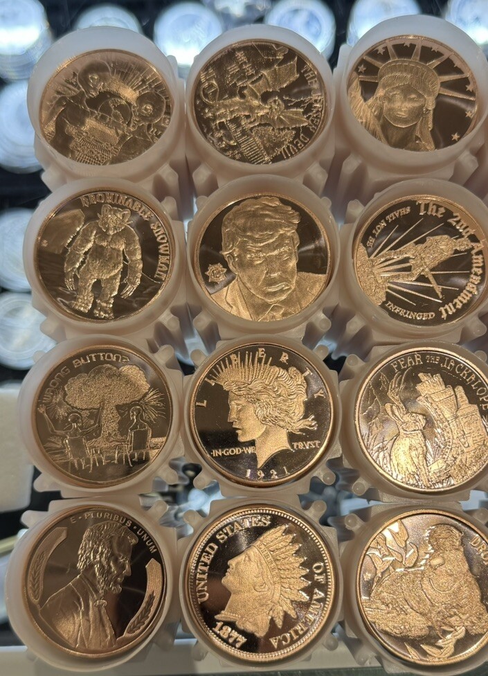 LOT OF 500 OZ Dealers Choice 1 OZ FINE COPPER ROUNDS - BULLION - FULL BOX OF 500