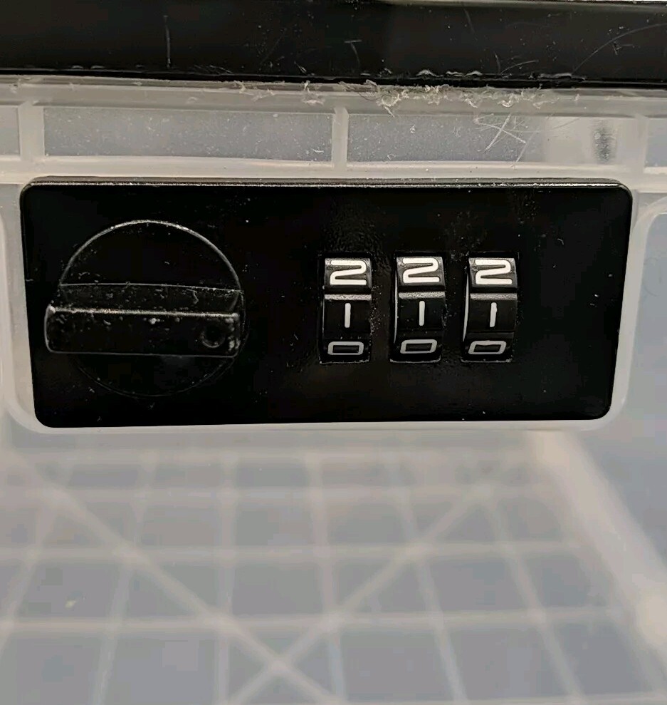 Lockable Box Safe Clear Large Combination Lock For Medication, Electronics, More